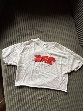 Pro Edge White Tee with Bold Red 'W' Graphic